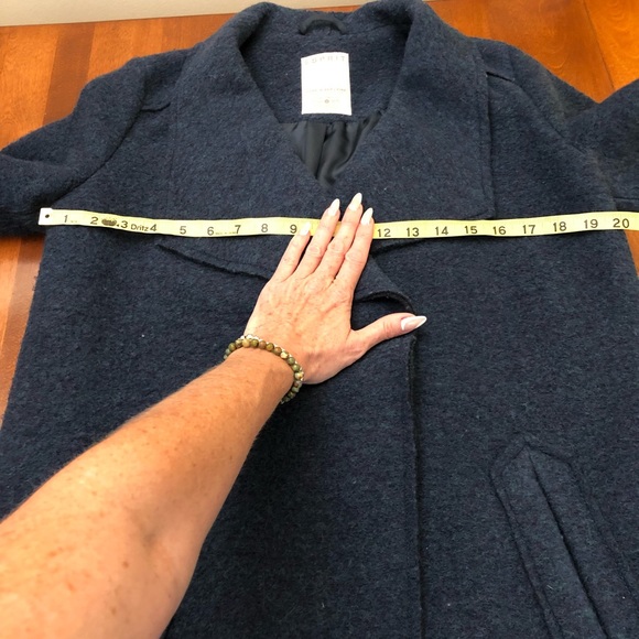 ESPIRT | Blue teal water fall wool light jacket - Picture 14 of 15